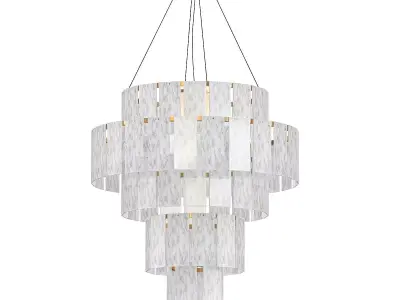 Quarz savoy chandelier gold 3D model