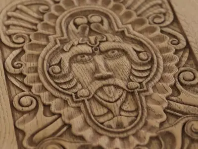 Carved door 3D print model
