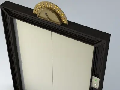 Fancy Elevator Door Low-poly 3D model