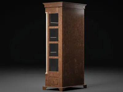 wooden Cabinet furniture Low-poly 3D model