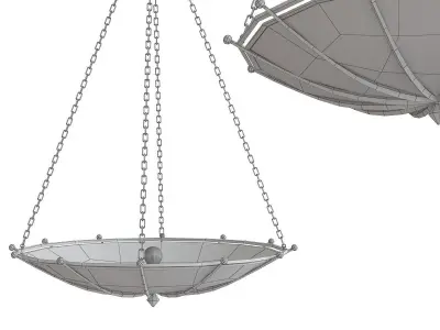 Fontaine Chandelier by Currey and Company low poly 3d model Low-poly 3D model