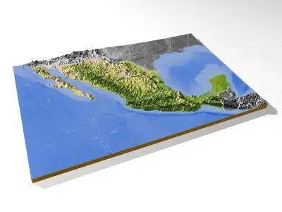 Mexico High resolution 3D relief maps 3D model