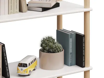 Bookshelf Olav-1 White 3D model