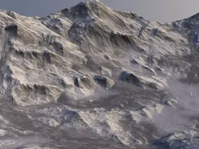 Landscape 91 Low-poly 3D model