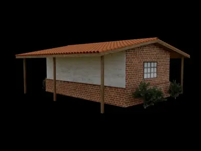 Old Country House - Farm House - Forest House 3 Low-poly 3D model