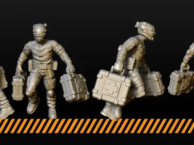 Medic team 3D print model