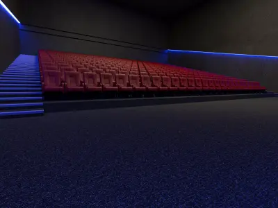 Movie Theater Interior 02 3D model