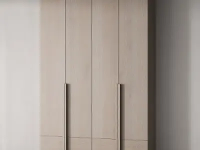 170 cabinet furniture 02 minimal wardrobe cupboard 01 3D model