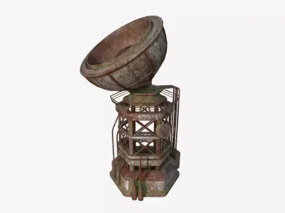 SciFi Antenna Tower A10 Abandoned - Sci Fi Exterior Design Low-poly 3D model