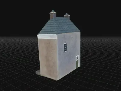 House 7 old hand made stone house based of off Amsterdam 3D model