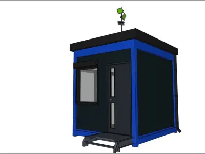 container guard booth 250cm x 300cm many formats 3D model