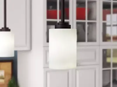Vikenti 1-Light Single Cylinder Pendant Free 3D model