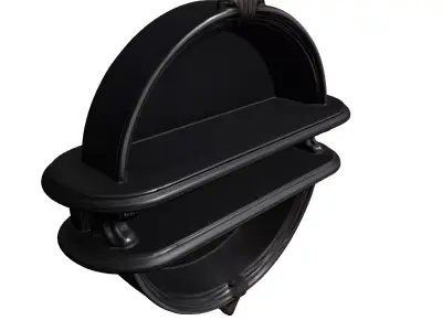 Ornate Circular Wall Shelf Decor Low-poly 3D model