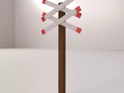 Railroad Crossing 3D model