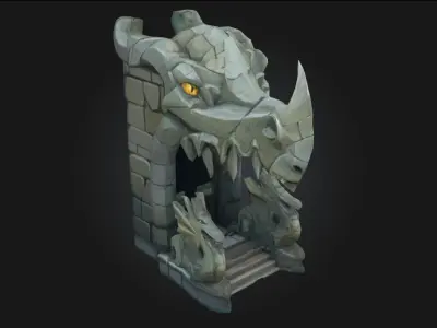 Dragon Gateway  Monumental Portal of Draconic Majesty 3D model