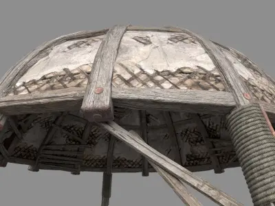 Wooden Dome Low-poly 3D model