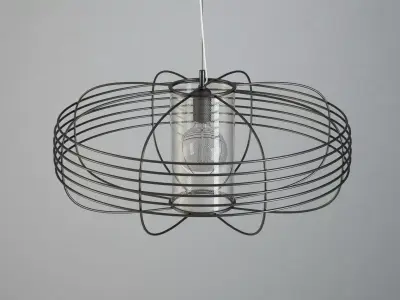Galaxy pendant light - metal cage 3D model