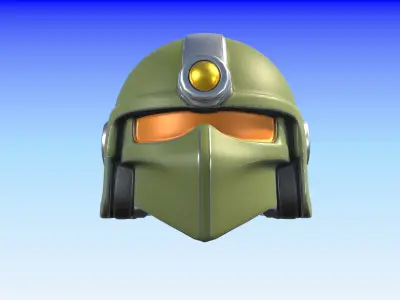 Sci-Fi Helmet 3D Model Low-poly 3D model