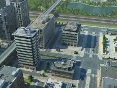 City Cityscape HD Detailed 3D model