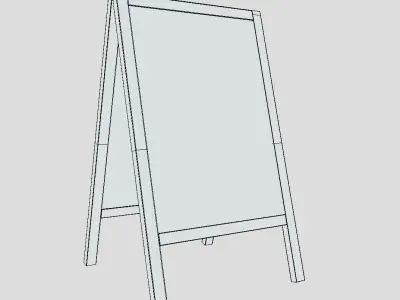 Gastro-Aufsteller Kundenstopper 1  Low-poly 3D model