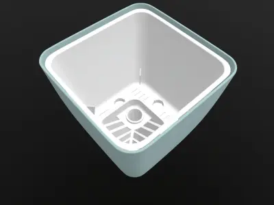 Washbasin plastic container 3D model