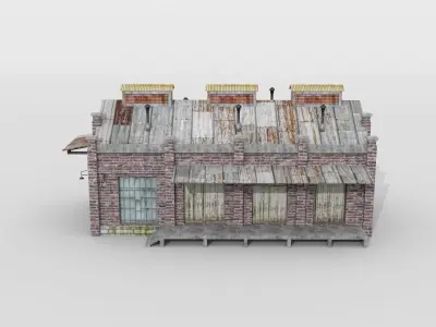 Old brick warehouse 3D model