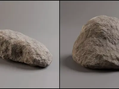 30 Low poly Rock Collection 3D model