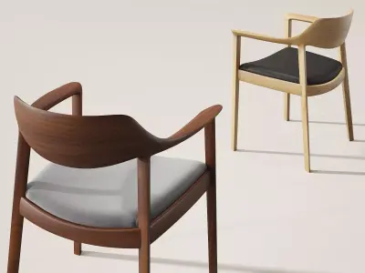 Wing Dining Armchair 3D model