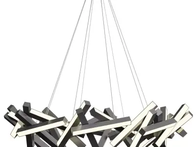 Chaos Ring Chandelier Low-poly 3D model