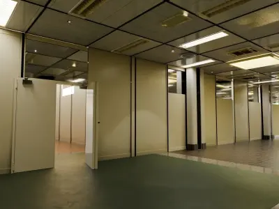 University-Office Hallway 3D model Low-poly 3D model