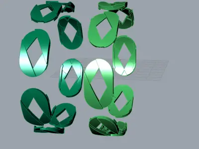 Two-tone wicker bangle model bg0004 3D print model