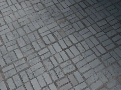 Brick Tile Stone Pavers Seamless PBR Material Texture