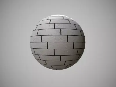 Gray brick wall pbr mateial Texture