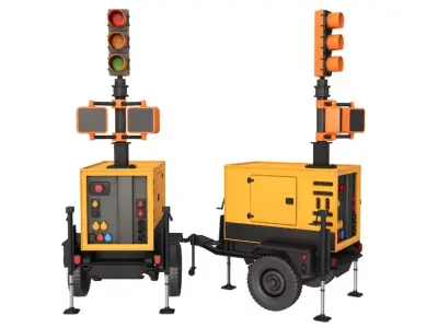 Mobile Traffic light 3D model