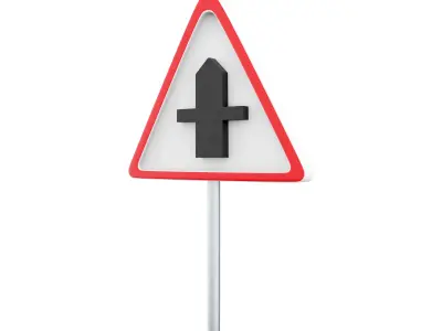 3d road intersection icon 3D model