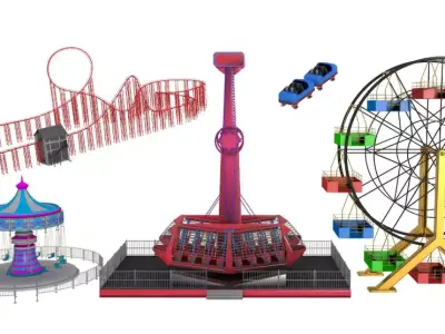Amusement Theme Park Collection 3D model