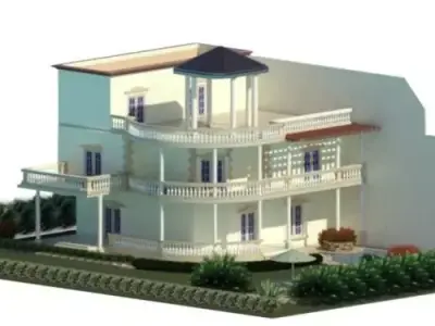 Two floors Villa 3D print model