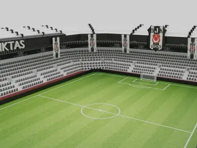 Besiktas Football Stadium Low-poly 3D model