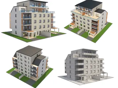 Residential Building 1 3D model purchase