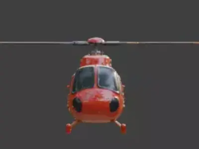 Stylized Christmas Helicopter 3D Model Low-poly 3D model