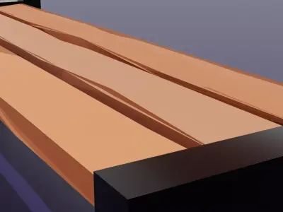 Low Poly Park Bench with Backrest Stylized Game Asset Low-poly 3D model