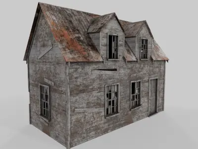 Abandoned House Low-poly 3D model buy