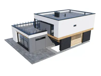 Modern house Premium 3D model