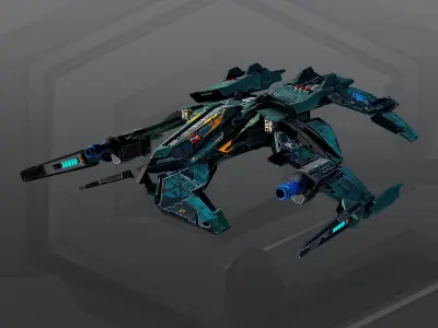 SF MAREK Fighter B2 Low-poly 3D model