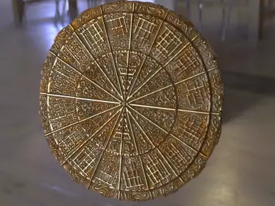 Sci-Fi Wheel of fortune model stand 3D model