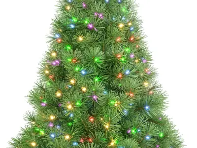 Christmas Tree with Animated Lights - Set 2 3D model