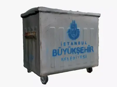 Garbage Container Low-poly 3D model