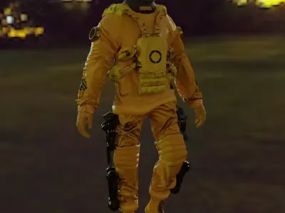 Space suit - Astro Biohazard unit 1 Low-poly 3D model