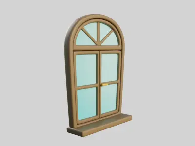 Cartoon Window 14b 3D model