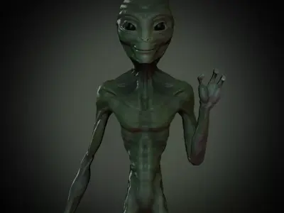 3D Alien humanoid 3D model